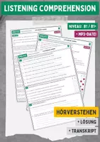 Vorschau - Arbeitsblätter - Listening Comprehension - AI Language Learning - Deckblatt