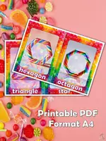 Προεπισκόπηση - Flashcards - Shapes • 12 Printable Flashcards for Kids - Σελίδα 1