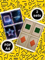 Aperçu - Jeux - Shapes Matching Game | 2 Sets | PDF Printables - Page 1