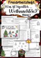 Vorschau - Unterrichtsreihen - Freiarbeitsheft Was ist eigentlich Weihnachten Klasse 2 Freiarbeitsmaterial Lesen Leseverständnis Ethik Religion - Deckblatt