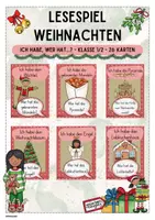 Vorschau - Spiele - Lesespiel Weihnachten "Ich habe, Wer hat...?" Klasse 1/2 - Deckblatt