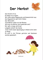 Vorschau - Stationenlernen - 🍁Der Herbst | Deutsch 2. / 3.Klasse | DaZ | DaF | Abschreibtext, Wendediktat - Seite 1