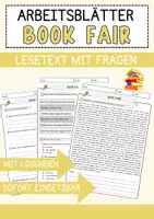 Vorschau - Arbeitsblätter - Book Fair Englisch Arbeitsblatt Events and Celebrations Reading Comprehension - Deckblatt