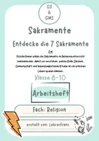 Vorschau - Arbeitsblätter - Sakramente - Entdecke die 7 Sakramente - Deckblatt