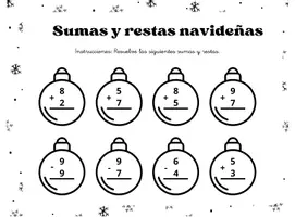 Vista previa - Hojas de trabajo - El taller navideño de las matemáticas - página 1