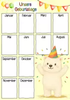Vorschau - Anderer Materialtyp - Eisbärenklasse Geburtstagskalender - Seite 1