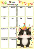 Vorschau - Anderer Materialtyp - Katzenklasse Geburtstagskalender - Seite 1
