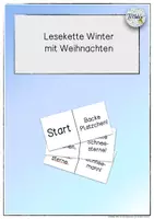 Vorschau - Spiele - Lesekette / Bewegungspause "Winter" (mit Weihnachten) - Deckblatt