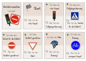 Vorschau - Spiele - Verkehrszeichen - Lesespiel - Wer hat...? - Ich habe... . - Seite 3