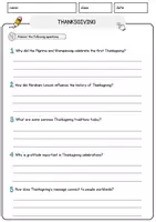 Vorschau - Arbeitsblätter - Thanksgiving Englisch Arbeitsblatt Events and Celebrations Reading Comprehension - Seite 3