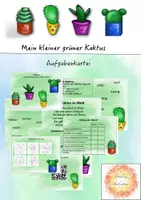 Vorschau - Aufgabenkarten - Kartei - Mein kleiner grüner Kaktus - gemischte Aufgaben - Deckblatt