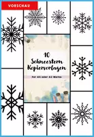 Vorschau - Mal- und Bastelvorlagen - Kunst Weihnachten - Schneestern Tutorial mit Videos & Bildern - Wasserfarben Kunst im Winter für Grundschule & Sekundarstufe - Seite 2
