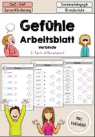 anteprima - Esercizi - Gefühle - Materialpaket differenziert - DaZ DaF Sprachförderung (Raccolta di materiali sulle emozioni) - Pagina 1