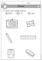 anteprima - Esercizi - Schulsachen - Schule - Arbeitsblatt mit Artikel differenziert - DaZ/DaF/Sprachförderung (Esercizi sugli articoli) - Pagina 2