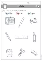 anteprima - Esercizi - Schulsachen - Schule - Arbeitsblatt mit Artikel differenziert - DaZ/DaF/Sprachförderung (Esercizi sugli articoli) - Pagina 3