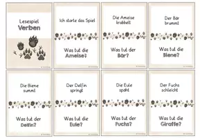 Vorschau - Spiele - Lesespiel Verben - Seite 1