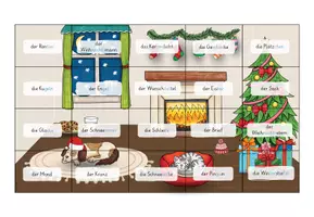 Vorschau - Arbeitsblätter - Lesen Weihnachten: Lesepuzzle | Erstlesen, Lesetraining DAZ - Seite 3