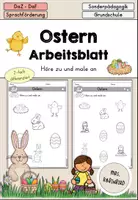 anteprima - Esercizi - Ostern - Arbeitsblatt Hörverstehen differenziert - DaZ/DaF/Sprachförderung (Esercizi d'ascolto sulla Pasqua) - Pagina di copertina