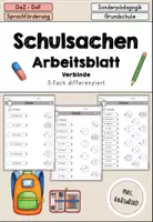 anteprima - Esercizi - Schulsachen - Schule Arbeitsblatt differenziert - DaZ/DaF/Sprachförderung (Esercizi sulla scuola) - Pagina di copertina