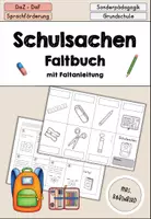 anteprima - Esercizi - Schulsachen - Schule Faltbuch-Faltheft - DaZ/DaF/Sprachförderung (Libretto pieghevole sulla scuola) - Pagina di copertina
