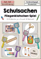 anteprima - Flashcard - Schulsachen - Schule Fliegenklatschenspiel - DaZ/DaF/Sprachförderung (Gioco dello scacciamosche sulla scuola) - Pagina di copertina
