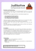 Vorschau - Arbeitsblätter - Judikative Gewaltenteilung / Demokratie / Politik / Sozialkunde / Gesellschaftslehre / Klasse 8-11 - Deckblatt