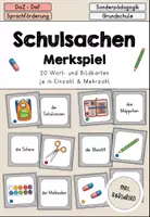 anteprima - Flashcard - Schulsachen - Schule Merkspiel Bildkarten - DaZ/DaF/Sprachförderung (Memory sulla scuola) - Pagina di copertina