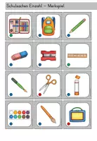 anteprima - Flashcard - Schulsachen - Schule Merkspiel Bildkarten - DaZ/DaF/Sprachförderung (Memory sulla scuola) - Pagina 2