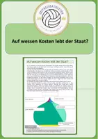 Vorschau - Arbeitsblätter - Absolutismus -Auf wessen Kosten lebt der Staat? - Deckblatt