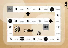 Vorschau - Spiele - *PAKET 1* Zahlen-Spielfelder DaZ *dreifach differenziert* - Seite 1