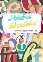 Vista previa - Tarjetas / Manipulativos - PALABRAS TETRASÍLABAS - página 1