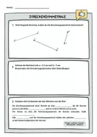 Vorschau - Arbeitsblätter - Arbeitsblatt Symmetrie - Streckensymmetralen konstruieren - Seite 1