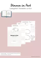 Vorschau - Arbeitsblätter - Lesebegleitheft - Stimmen im Park - literarisches Lernen - Deckblatt