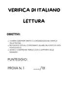 anteprima - Compiti in classe/Test - VERIFICA DI ITALIANO - Pagina di copertina
