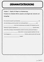 Vorschau - Arbeitsblätter - Satzgefüge & Satzreihe – Kommasetzung für die 5. Klasse - Seite 1