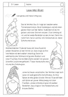 Vorschau - Arbeitsblätter - Lese-Mal-Blatt Wichtel differenziert mit Zusatzaufgaben (Kl. 2/3) - Seite 1