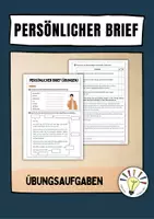 Vorschau - Arbeitsblätter - Persönlicher Brief (Übungen) - Deckblatt