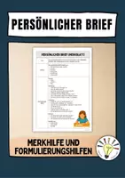 Vorschau - Merkblätter - Persönlicher Brief (Merkblatt) - Deckblatt