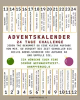 Vorschau - Arbeitsblätter - Adventskalender_24 Tage challenge - Deckblatt