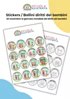anteprima - Materiale di supporto/inclusione - Sticker Diritti dei Bambini (20 Novembre) - Pagina di copertina