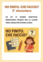 anteprima - Esercizi - SCHEDE RIEMPITEMPO terza elementare - Pagina di copertina