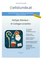 Vorschau - Stundenentwürfe - Heiliger Nikolaus - KI-Collagen erstellen - katholische Religion (7./8. Schulstufe) - Deckblatt