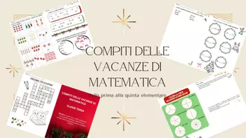 anteprima - Altro tipo di materiale - COMPITI DELLE VACANZE DI MATEMATICA scuola primaria - Pagina di copertina