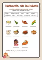 anteprima - Esercizi - PRACTICAL ENGLISH - ORDERING AT THE RESTAURANT (Thanksgiving themed) - Pagina 1