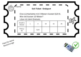 Vorschau - Arbeitsblätter - Ticket proportionale Zuordnungen Party - Seite 2