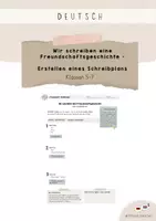 Vorschau - Arbeitsblätter - Wir schreiben eine Erzählung – Erstellen eines Schreibplans - Deckblatt