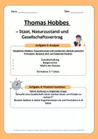 Vorschau - Arbeitsblätter - Thomas Hobbes – Naturzustand, Leviathan & Gesellschaftsvertrag | Arbeitsblatt + Erwartungshorizont (Oberstufe) - Seite 3