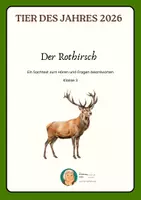 Vorschau - Arbeitsblätter - Der Rothirsch- ein Sachtext zum Hören und Verstehen - Deckblatt