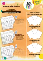 Vorschau - Mal- und Bastelvorlagen - Gemeinschaftsposter: riesiger Jahreskalender für die ganze Klasse - Seite 1