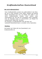 Vorschau - Arbeitsblätter - Großlandschaften Deutschland - Seite 1